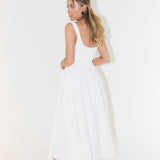 Bella | Elegantes Maxikleid A-Linie mit breiten Trägern – Schwarz, Weiß, Mintgrün