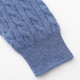 Roman | Chunky knit Herren Chasmere Pullover mit Kabelstrickmuster & Halb Reißverschluss Kragen