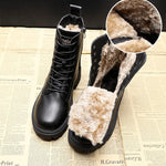 Winterstiefel aus schwarzem Leder - Delphine Zendoo.de