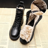 Winterstiefel aus schwarzem Leder - Delphine Zendoo.de