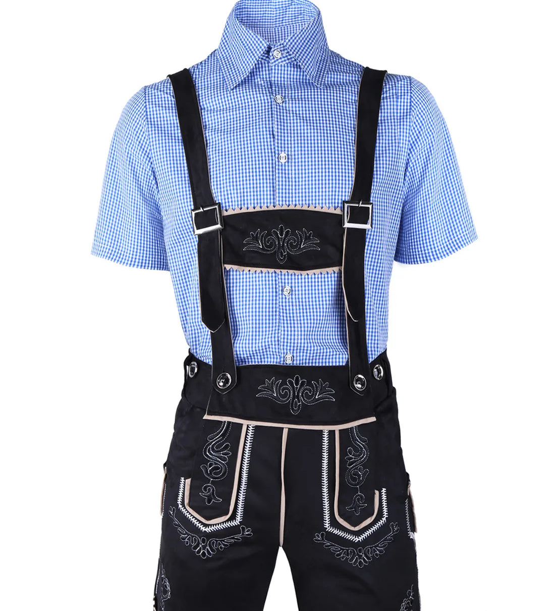 Oktoberfest Trachten Set Herren – Komplettes Outfit mit Lederhosen, Hemd und Hut