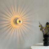 Design Glas Wandleuchte – Moderne Wandlampe mit Strahlen-Effekt
