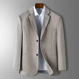 Valerio | Eleganter Herrenblazer in Blau, Grau und Beige