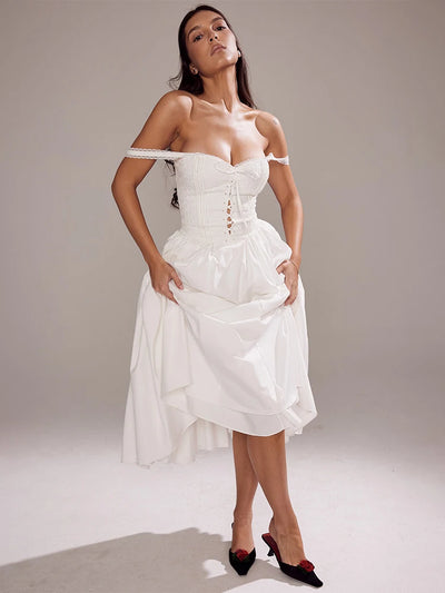 Elena | Luftiges Leinen Sommerkleid mit romantischen Details