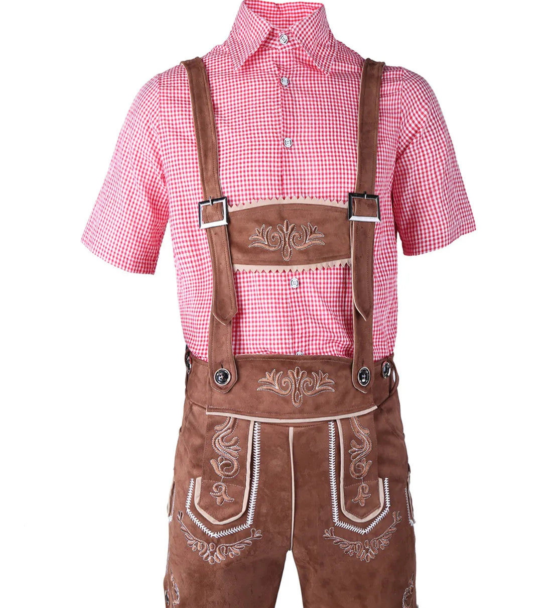 Oktoberfest Trachten Set Herren – Komplettes Outfit mit Lederhosen, Hemd und Hut