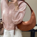 Lene | Halbmond-Tasche aus Wildleder