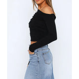 Käthe | Schickes Twisted Long Sleeve Top für Frauen