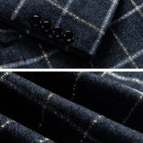 Milano | Eleganter Karo-Blazer in Dunkelblau