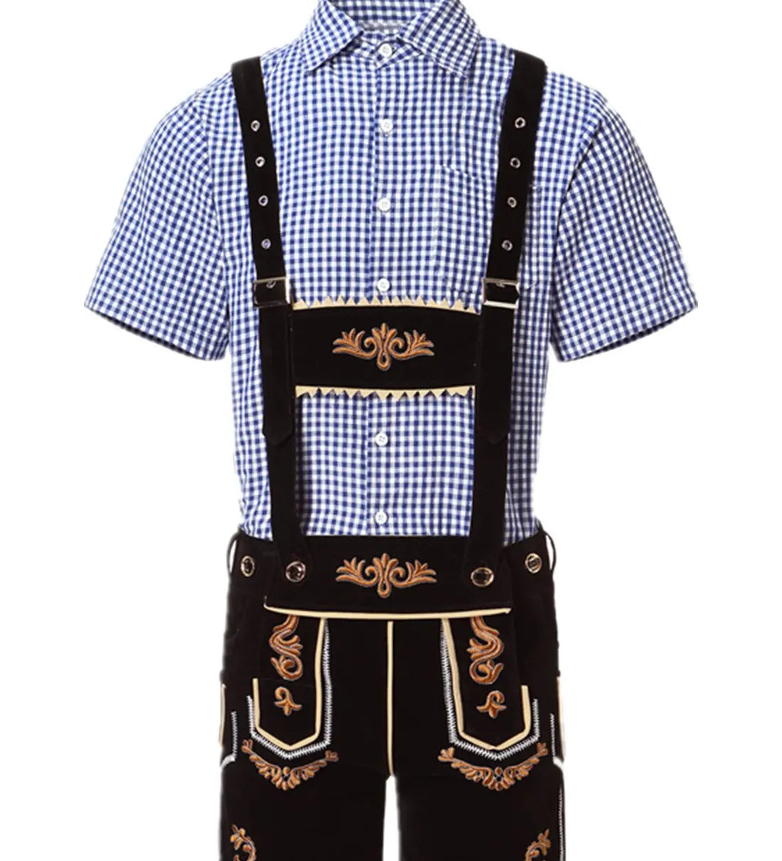 Oktoberfest Trachten Set Herren – Komplettes Outfit mit Lederhosen, Hemd und Hut