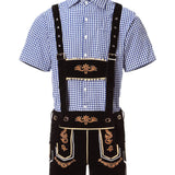 Oktoberfest Trachten Set Herren – Komplettes Outfit mit Lederhosen, Hemd und Hut
