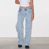 Damen-Weitbein-Jeans im Vintage-Look