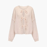 Rahel | Weiche Strickjacke mit Schleife