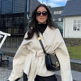 Damen Kimono-Jacke – Eleganter Cardigan mit Bindegürtel