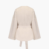 Damen Kimono-Jacke – Eleganter Cardigan mit Bindegürtel