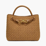 Frauke | Geflochtene Damen-Tasche aus Wildleder