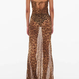Theresia | Durchsehen Leopard-Maxikleid – Wild & Verführerisch