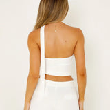 Helga | Minimalistisches Sommer-Style ärmelloses Neckholder Top