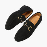 Elias | Lässig Herren-Loafer aus Wildleder mit edlem Metall-Detail