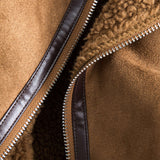 Amelie | Kurze Wildlederjacke mit Teddyfutter