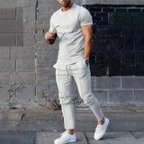 Herren-Freizeitset mit T-Shirt und Slim-Fit-Joggerhose