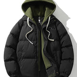 Herren Winterjacke mit Doppelkapuze – Warm & Stilvoll