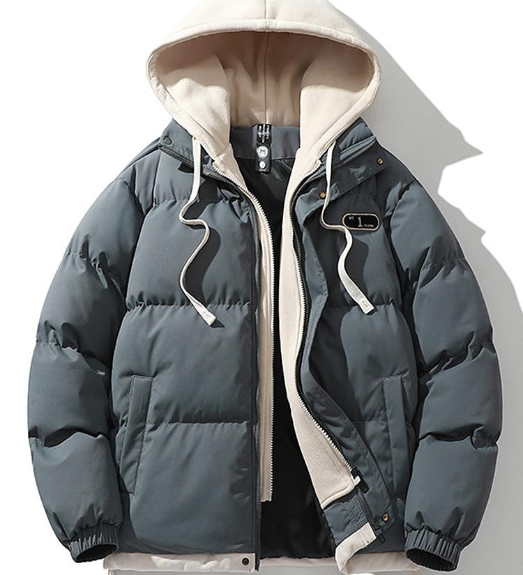 Herren Winterjacke mit Doppelkapuze – Warm & Stilvoll
