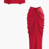 Desiree | Elegantes Off-Shoulder-Set mit Drapierung