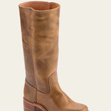 Damen-Lederstiefel im Westernstil mit Blockabsatz