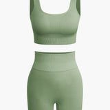 Elaine | Nahtloses Sport-Set mit Crop-Top & Yoga-Shorts