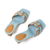 Nova | Trendige Denim Mules mit Blockabsatz – Eleganz trifft auf Komfort