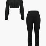 Naya | Sportliches Zweiteiler-Set mit Cropped-Jacke & Leggings