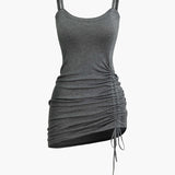Anastasia | Zweiteiler-Set mit Cutout-Pullover & gerafftem Kleid