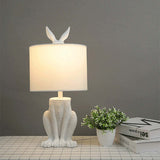 Goldene Kaninchen Tischlampe – Originelle Designer-Leuchte mit Schirm