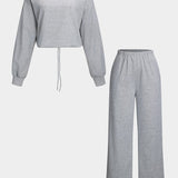 Sienna | Zweiteiliges Kuschel-Lounge-Set mit Cropped-Pullover