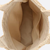 Nora | Gehäkelte große Strohtasche mit doppelten Schulterhenkeln