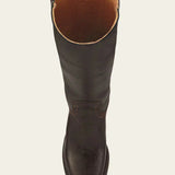 Damen-Lederstiefel im Westernstil mit Blockabsatz