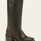 Damen-Lederstiefel im Westernstil mit Blockabsatz