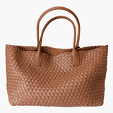 Celine | Luxuriöse Handtasche aus echtem Leder in Caramelbraun