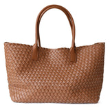 Celine | Luxuriöse Handtasche aus echtem Leder in Caramelbraun