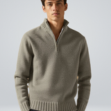 Anton | Luxuriöser Pullover mit Halbreißverschluss