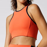 Nova | Orange Racerback Sport-BH mit Kontrastdetail