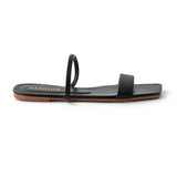 Stilvolle schwarze Sandalen mit minimalistischem Design