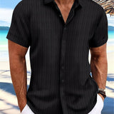 Owen | Relaxed Fit Gestreiftes kurzärmeliges Sommerhemd
