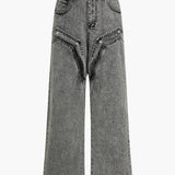 Lara | Hosen mit weitem Bein und asymmetrischen Details