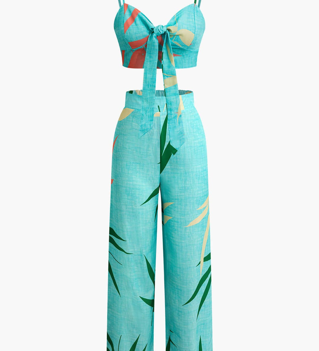 Bailey | Zweiteiler mit Knoten-Top & Bambusprint-Hose