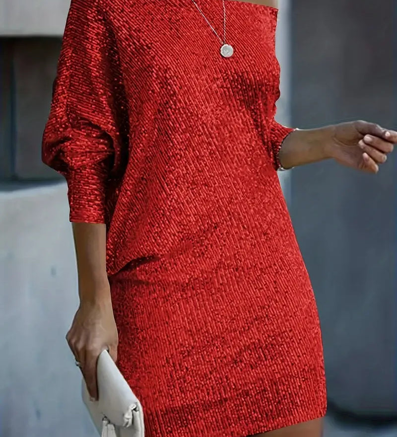 Birgit | Off-Shoulder Pailletten-Look
