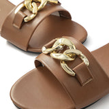 Trendige Slides mit goldener Kette – Eleganz & Komfort für den Sommer