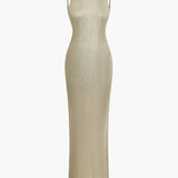 Lisa | Glamouröses Rückenfreies Maxi-Kleid – Eleganz trifft Verführung