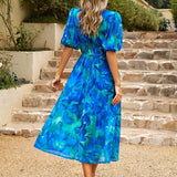 Florence | Boho-Maxikleid mit Blumendruck – Luftige Eleganz für den Sommer
