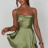 Emilia | Satin Mini Dress Zendoo.de